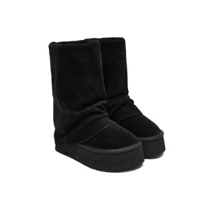 MAXI FOLDED BOOTS MIDDLE(10inch) - BLACK